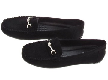 МОКАСИНЫ ЗАМШЕВЫЕ ЖЕНСКИЕ черные размер 37