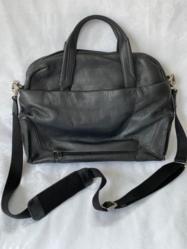 SAMSONITE Torba na laptopa czarna SKÓRA