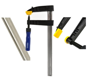 Струбцина столярная винтовая 120х300мм Прочная сталь GEKO PROFI