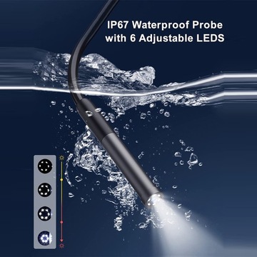 Камера DUO INSPECTION ЖЕСТКИЙ эндоскоп для IOS IPHONE WiFi 3M 6LED