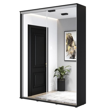 Szafa przesuwna ZUZA M II 200x242x45 wysoka,czarna