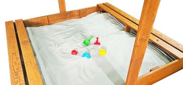 ПЕСОЧНИЦА 150Х150 ДЕРЕВЯННАЯ С ВЕРХНЕЙ 2Х ПРОПИТАННОЙ ПРОИЗВОДИТЕЛЕМ +БЕСПЛАТНО