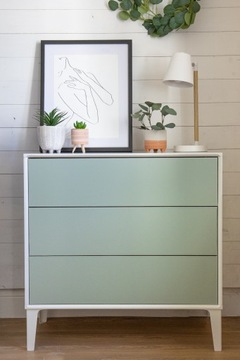 Самоклеящийся мебельный шпон для фасадов шкафов и комодов БЛЕДНО-МАТОВЫЙ ЗЕЛЕНЫЙ DIY