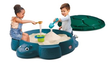 LITTLE TIKES ПЕСОЧНИЦА TURTLE GO GREEN С КРЫШКОЙ 3в1 ОБЪЕМОМ 70Л