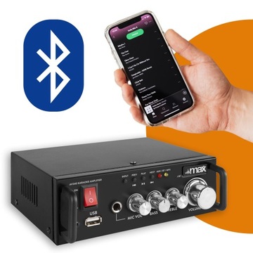 Цифровой усилитель КАРАОКЕ BLUETOOTH 2x 50 Вт USB