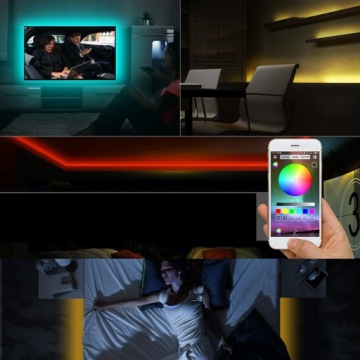 СВЕТОДИОДНАЯ ЛЕНТА RGB USB BLUETOOTH 4M ПОДСВЕТКА ТВ 5В