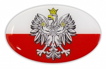 NAKLEJKA NALEPKA EMBLEMAT PL POLSKA 3D WYPUKŁA NO3