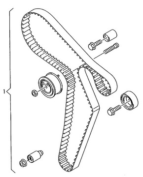 Комплект ГРМ (ремень+ролик+жидкостный насос) подходит: AUDI A1, A3, A4