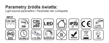 Oprawa nawierzchniowa LED, ORBIT XL, 3W, biały, barwa neutralna