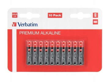 Baterie Alkaliczne VERBATIM LR3 AAA BLISTER 10 SZT