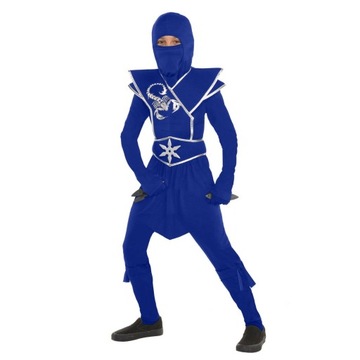 Strój BLACK NINJA SKORPION GWIAZDA MIĘŚNIE 120/130
