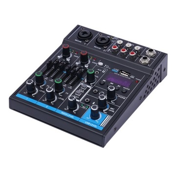 4-Kanałowy Mikser Audio Bluetooth Usb Mini Konsola Sceniczna Dla Dj-Ów