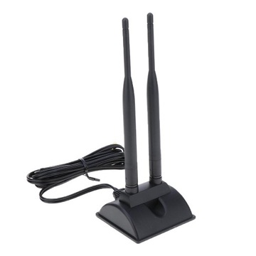 Podwójna antena WiFi z męskim złączem RP-SMA i
