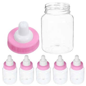 12 шт. рожеві коробки на цукерки на BABY SHOWER з пляшкою