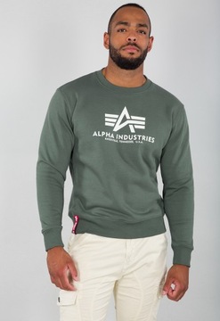 Alpha Industries Basic sveter vintage zelený XL