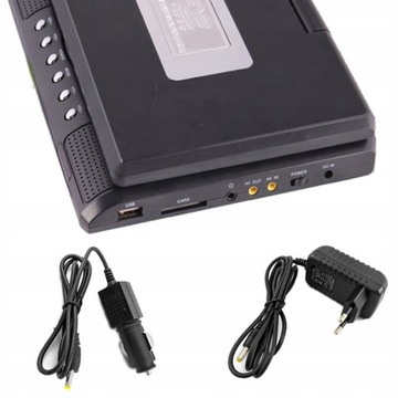 ПОРТАТИВНЫЙ DVD-ПЛЕЕР С ТВ/FM/USB 7,8 ДЮЙМА, 21*16*8 СМ, 800 МАЧ, ЧЕРНЫЙ