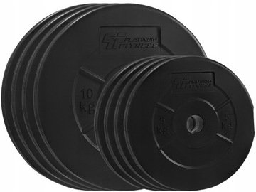 PLATINUM FITNESS ZESTAW OBCIĄŻENIA 60KG OBCIĄŻENIE BITUMICZNE BITUMIKI 29MM