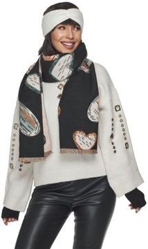 БЕЖЕВАЯ ЖЕНСКАЯ ВЯЗАННАЯ ПОВЯЗКА НА ГОЛОВУ, вязаный узел спереди, цвет экрю