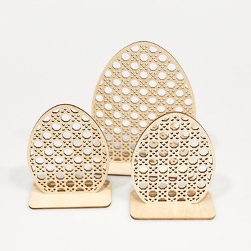 JAJKA JAJKO MAŁE DEKORACJA WIELKANOCNA RATTAN DREWNO PREZENT OZDOBA