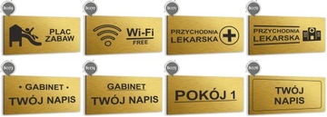 ДВЕРНАЯ ТАБЛИЧКА ДЛЯ Унитаза Информационная табличка из нержавеющей стали ЗОЛОТО ЛЮБАЯ ИНСТРУКЦИЯ