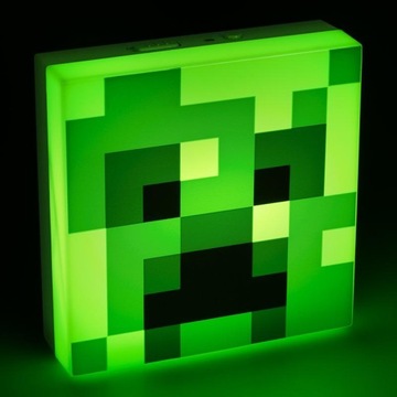 Светильник квадратный Minecraft CREEPER 10х10см Датчик сумерек Лицензионный
