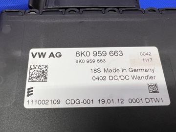 AUDI A3 A4 A5 A6 A7 A8 MODUL NAPÍNÁK 8K0959663