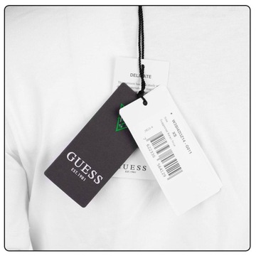 GUESS KOSZULKA DAMSKA T-SHIRT SS CN ICON TEE BIAŁA r.M