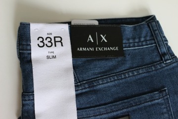 Armani Exchange spodnie Slim rozm 33-32 pas 89 cm