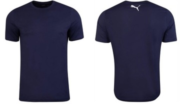 PUMA KOSZULKA MĘSKA BAWEŁNIANA T-SHIRT BLANC BASE GRANATOWA BAWEŁNA R. XXL