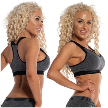STANIK SPORTOWY BIUSTONOSZ PUSH-UP TOP FITNESS DAMSKI NA SIŁOWNIĘ M/L