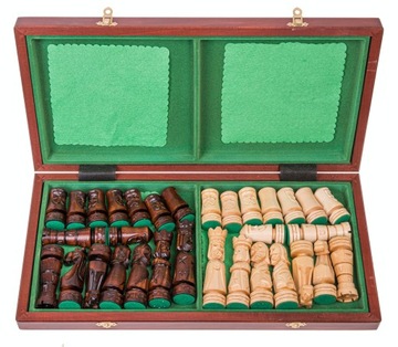 SQUARE - Наборы деревянных резных шахмат ЗАМОК, маленькие