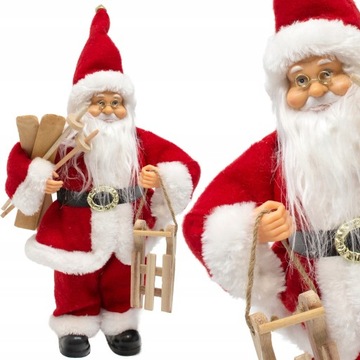 ŚWIĘTY MIKOŁAJ świąteczny 30cm skrzat figurka DUŻY