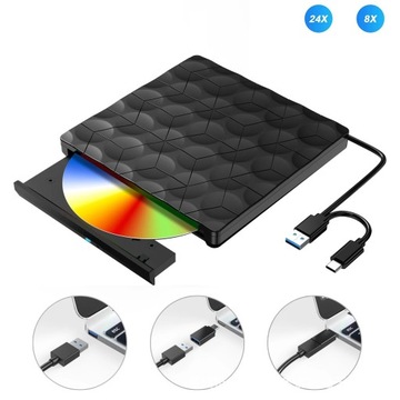 ВНЕШНИЙ РЕКОРДЕР CD DVD RW USB 3.0 USB 2.0 2 МБ Type-C DC5V