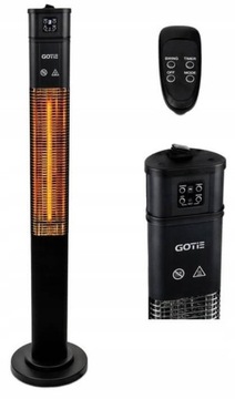 PROMIENNIK PODCZERWIENI Z OSCYLACJĄ DO DOMU I NA TARAS 1600W PILOT