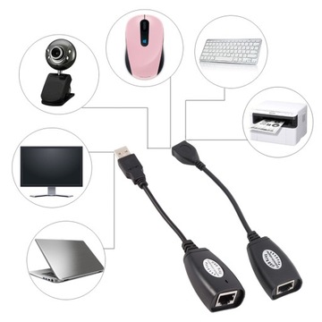 PRZEDŁUŻACZ SIECIOWY USB 2.0 DO RJ45 ETHERNET