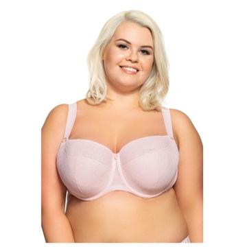 Stanik 70H biustonosz półusztywniany semi soft sexy jasny róż wygodny Gaia