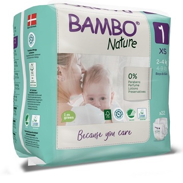 Подгузники Bambo Nature 1 New Born (2-4 кг, 22 шт.)