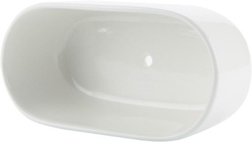 DONICZKI CERAMICZNE NA SUKULENTY BIAŁE 2 SZT 17CM + PODSTAWKI