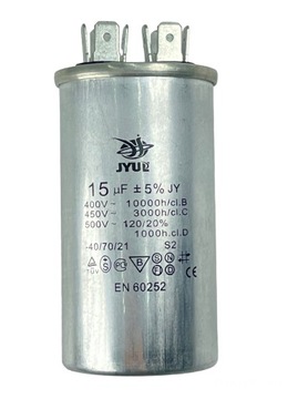KONDENSATOR ROZRUCHOWY SILNIKA 15uF 450VAC