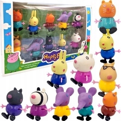 ŚWINKA PEPPA FIGURKI PRZYJACIELE PEPPY 10SZT 10w1