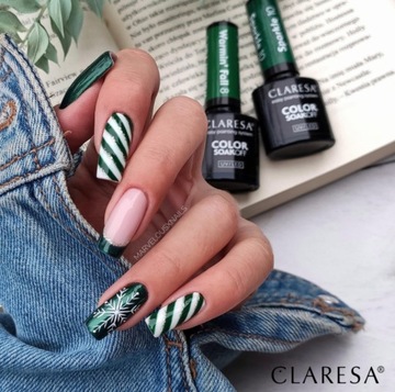 CLARESA HYBRID POLISH WARMIN FALL 8 БУТЫЛОК ЗЕЛЕНЫЙ