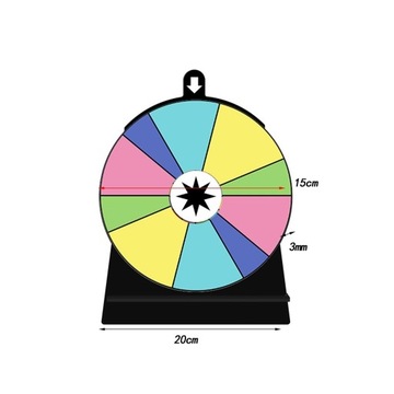 Colored Rotating Wheel Editable with Stand Interactive Game 10 Slots