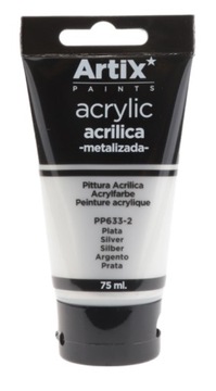 FARBA AKRYLOWA SREBRNA 75 ML. METALICZNA