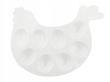 Półmisek talerz porcelanowy do jajek Kurka 26,5 cm