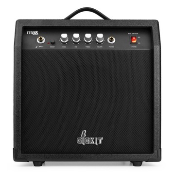 Zestaw Gitara elektryczna czarna typ V + wzmacniacz pokrowiec tuner dodatki