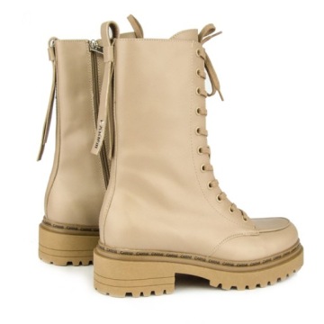 CARINII B7657 РАБОЧИЕ БОТИНКИ КОЖАНЫЕ БЕЖЕВЫЕ 38