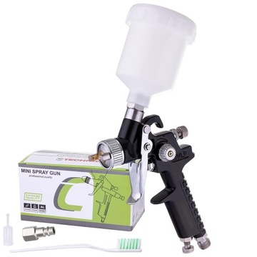 Pistolet Lakierniczy Malowania MINI HVLP Dysza 1,0 BLACK do Zaprawek 125ml