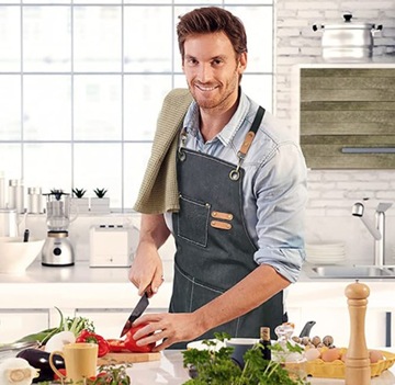 МУЖСКОЙ КУХОННЫЙ ФАРТУК БАРИСТА СТРОНГ ОФИЦИАНТЫ БАРМЕН-ПАРИКМАХЕР