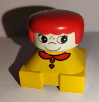 Duplo 2 x 2 x 2 figurka żółta podstawa z czerwonym kołnierzem 2327pb10