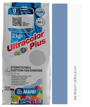 MAPEI FUGA Ultracolor Plus 168 BŁĘKIT CERULEUM 2kg elastyczna szybkowiążąca